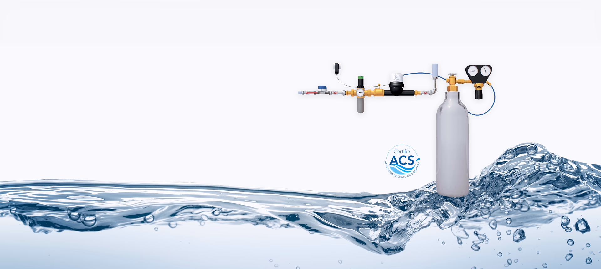 Adoucisseur d'eau au CO₂ SoluCalc installé par Kozéo en Saône-et-Loire